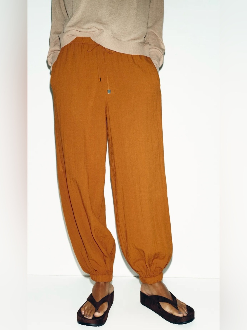 ZARA Relaxed Elastic Waistband Bloomer Pants